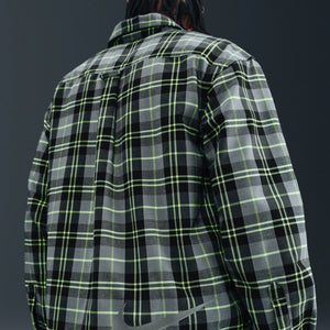Nike SB Koston Flannel Button Up-(grey/green/black)