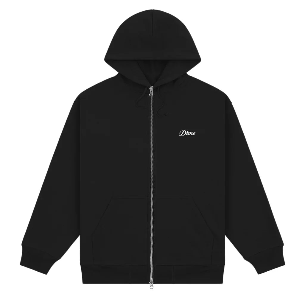 Dime Cursive Small Logo Hoodie - Black