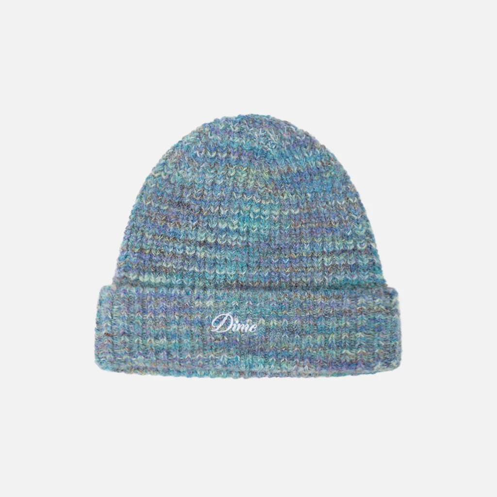 Dime Fuzzy Fold Beanie- (Blue/Multi)